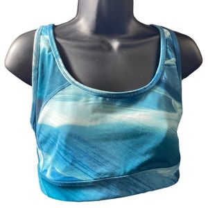 Xersion blue and white xl sports bra